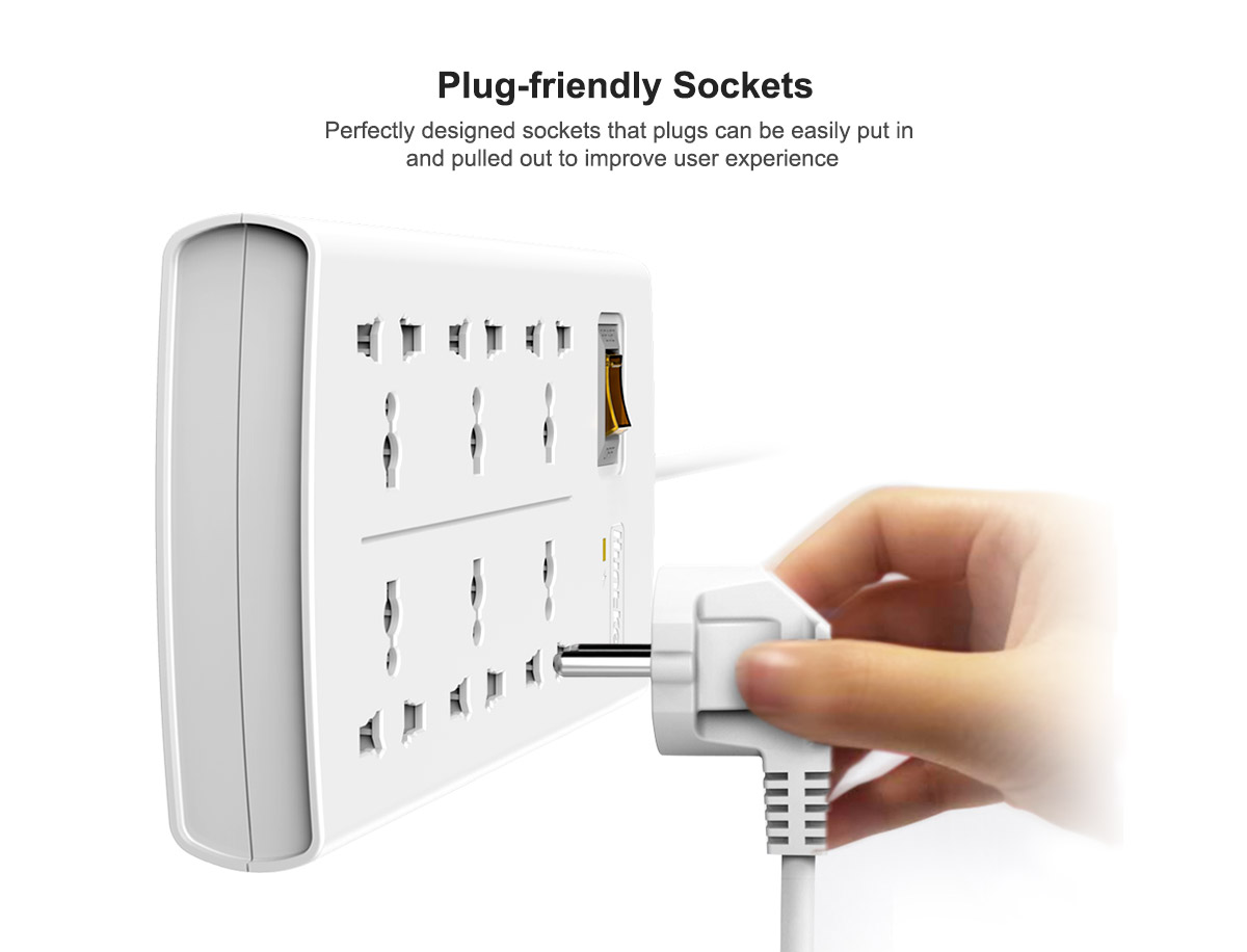 Huntkey SZM604 6 Ports 375 Joules Surge Protection Power Strip